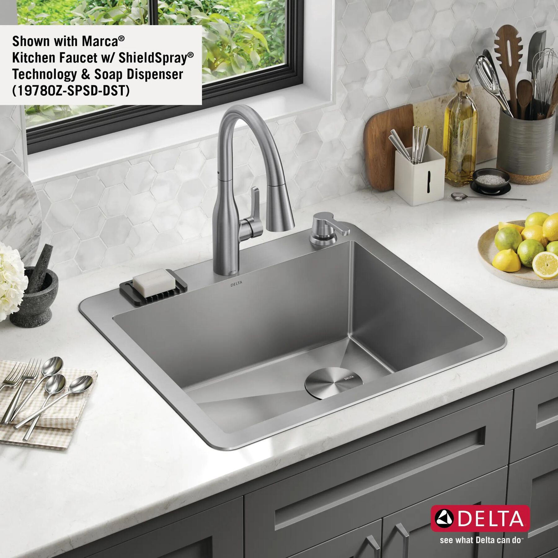 25&rdquo; Drop-In Undermount Stainless Steel Single Bowl Kitchen Sink with Accessories